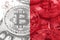 Malta bitcoin flag, national flag cryptocurrency concept