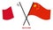 Malta and China Flags Crossed And Waving Flat Style. Official Proportion. Correct Colors