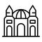 Malta church icon outline vector. European skyline