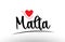 Malta country text typography logo icon design