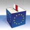 Malta, European parliament elections, ballot box and flag