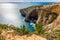 Malta - The famous arch of Blue Grotto cliffs