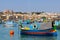 Malta fishing boats in the Marsaxlokk village