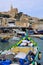 Malta fishing boats in the Mgarr village