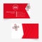 Malta Flag Business Card, standard size 90x50 mm business card template