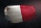 Malta Flag Made of Metallic Brush Paint on Grunge Dark Wall
