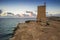 Malta - Ghajn Tuffieha watchtower at Golden Bay before sunset