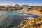 Malta - Golden Bay, malta`s most beautiful sandy beach at sunset