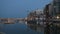 Malta island, traditional boat at night in harbor