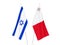 Malta and Israel flags