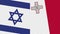 Malta and Israel Two Half Flags Together