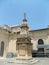 Malta La Valletta courtyard monument with skulls and cross