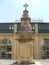 Malta La Valletta courtyard monument with skulls and cross