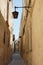 Malta, Mdina:  narrow mediterranean lane