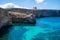 Malta seashore. Crystal lagoon