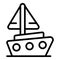 Malta ship icon outline vector. Skyline landmark