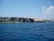 Malta shore seen from the boat collosal caverns in limestone