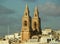 Malta, Sliema, bell tower of Our Lady of the Sacred Heart of Jesus (Sacro Cuor)