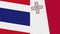 Malta and Thailand Flags Together Fabric Texture Illustration