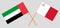 Malta and United Arab Emirates. The Maltese and UAE flags. Official colors. Correct proportion. Vector