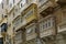 Malta, Valetta: typical colorful balconies