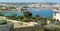 Malta, Valletta, Hastings Garden Malta, view of the Msida Yacht Marina and waters of the Marsamxett Harbour