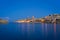 Malta. Valletta skyline at sunset