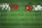 Malta vs Jordan Soccer Match, national colors, national flags, soccer field, football game, Copy space