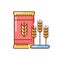 Malted barley RGB color icon