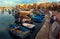 Maltese boats. The port of Birzebbuga.