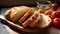 Maltese bread, a rustic round loaf with a golden-brown crust and soft, airy interior