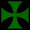 Maltese cross early, green.