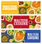 Maltese cuisine vector banners, food of Malta.