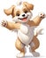 Maltese puppy dog cartoon character