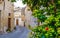 Maltese streets, Valletta, Malta. Focus on the old house in the