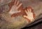 Maltravieso Cave replica with Neanderthals hand-prints, Caceres, Spain