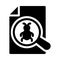 Malware file vector glyph flat icon