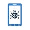 Malware, threat, mobile virus icon