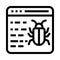 Malware vector line icon