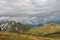 Maly Krivan, mountain in Mala Fatra, Slovakia, view from mountain Pekelnik, in spring cloudy day