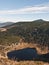 Maly Staw lake with Smiezka hill on the background in Karkonosze mountains