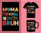 Mama mommy mom, Mother\\\'s Day typography t shirt and mug design vector illustration