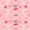 Mama\\\'s girl text with white, pink paw prints and pink roses