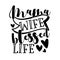 Mama wife blessed life - motivatonal quote with hearts