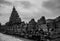 Mamallapuram Shore Temple -  black and white