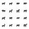Mammal animals vector icons set