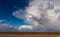 Mammatus cloud formations in severe storm clouds