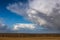 Mammatus cloud formations in severe storm clouds