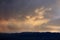 Mammatus Cloud over Rocky Mountains at Sunset