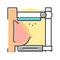 mammogram gynecologist color icon vector illustration